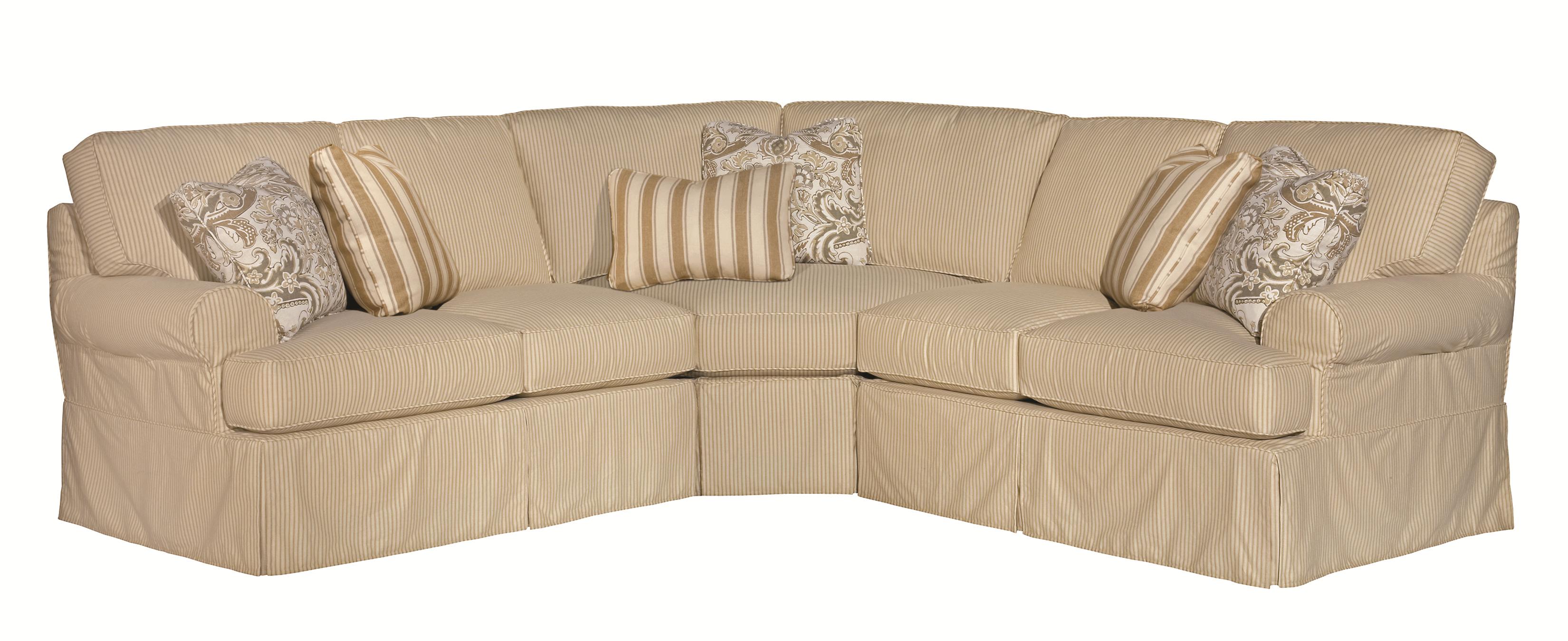 Kincaid Furniture Samantha Five Piece Slipcover Sectional Sofa with